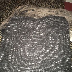Black and white mid length skirt